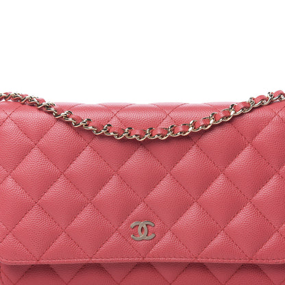 Chanel Caviar Quilted Wallet On Chain WOC Pink 11 of 12