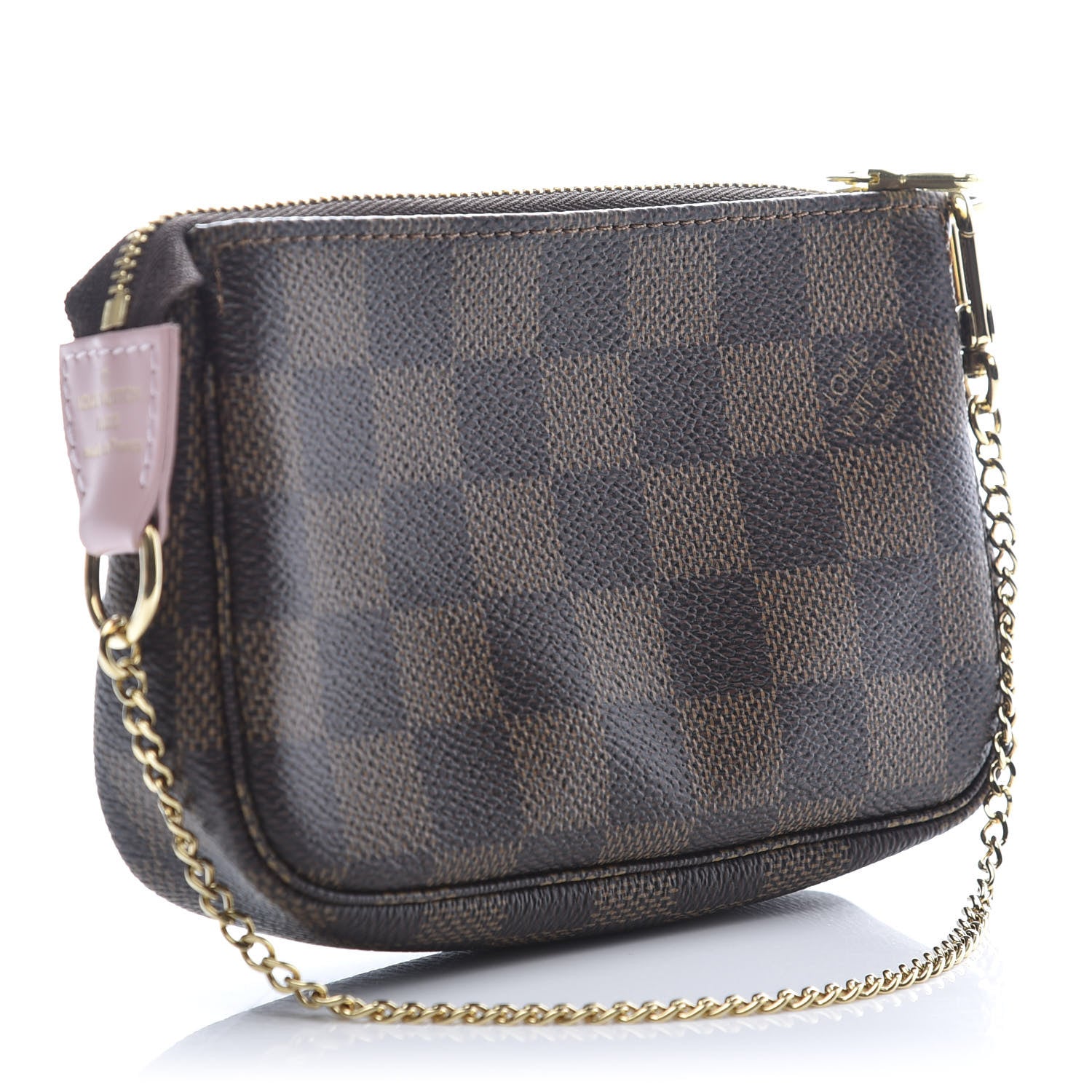 Louis Vuitton Damier Ebene 2020 Christmas Animation Big Wheel Mini Pochette Accessories Rose Ballerine 3 of 10
