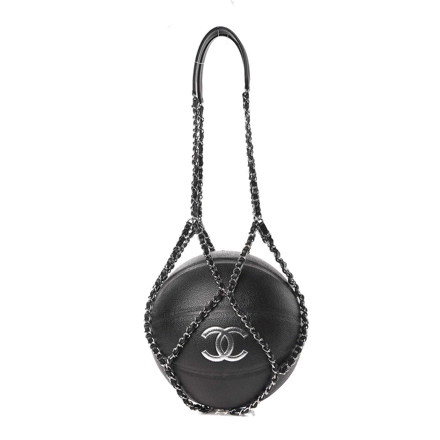 Chanel Lambskin Chain Net and Basketball Black 2 of 12