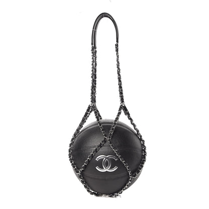 Chanel Lambskin Chain Net and Basketball Black 2 of 12