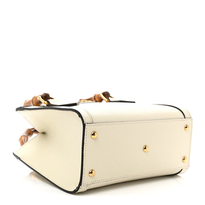 Gucci Textured Calfskin Web Mini Diana Tote Bag Mystic White 4 of 10