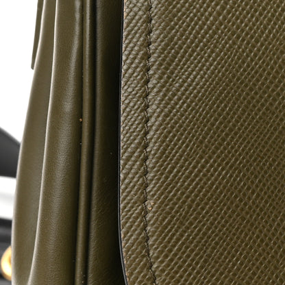 Prada Saffiano Cuir Calf Corsaire Bag Militare Black 12 of 14