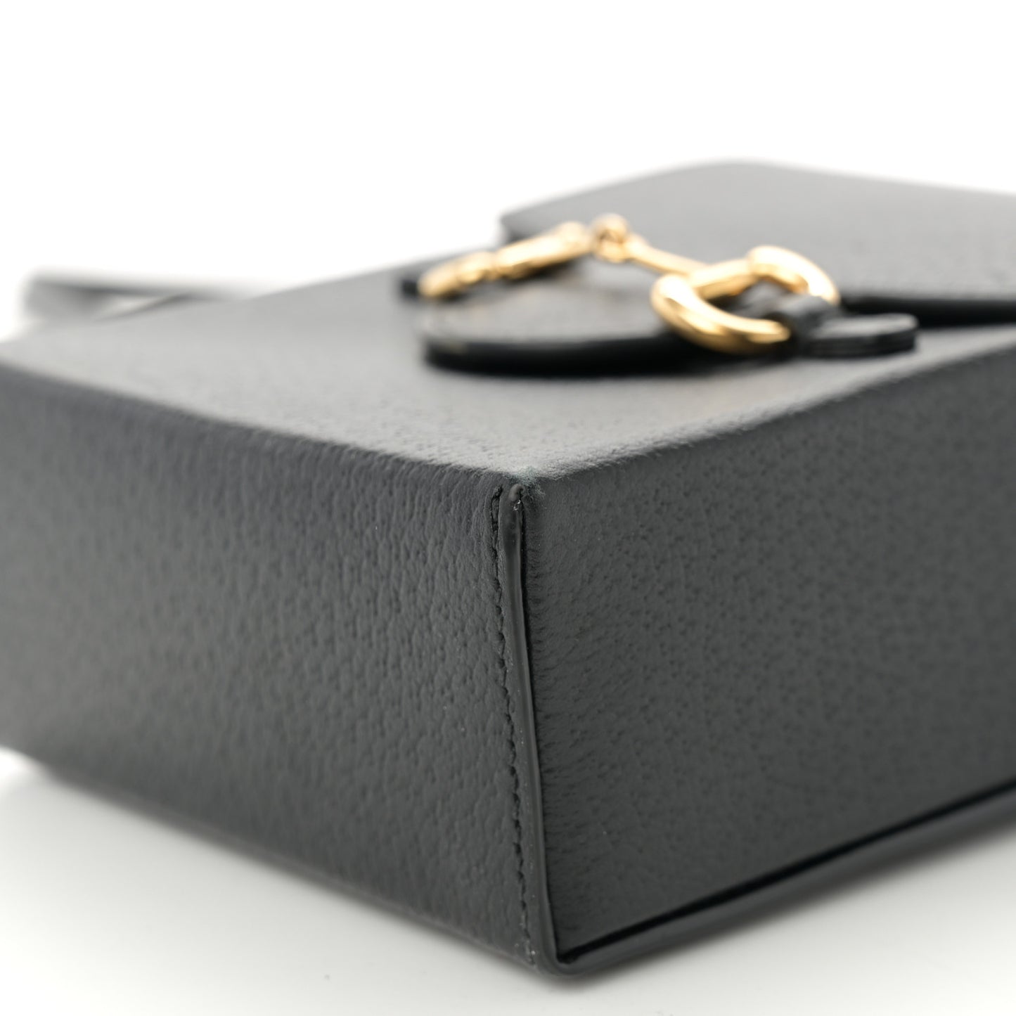Dollar Calfskin Vertical Horsebit 1955 Crossbody Bag Black