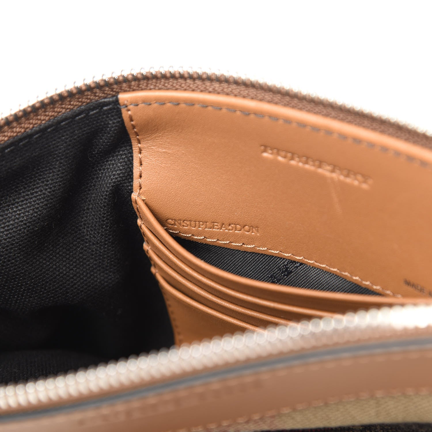 Burberry Mega Check Peyton Crossbody Clutch Bag Saddle Brown 8 of 11