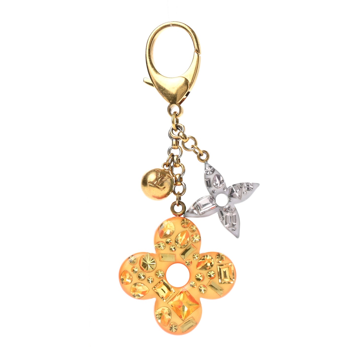 Resin Strass Glam Flower Bag Charm