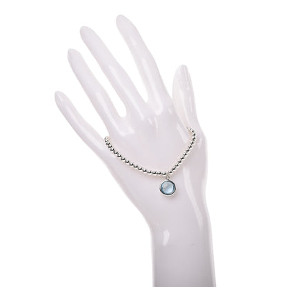 Tiffany Sterling Silver Blue Topaz Paloma's Sugar Stacks Beaded Bracelet 2 of 6