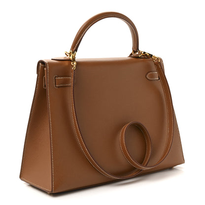 Hermes Courchevel Kelly Sellier 32 Gold 3 of 9