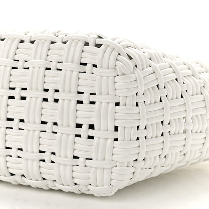 Balenciaga Varnished Faux Calfskin Braided XS Bistro Basket White 10 of 10