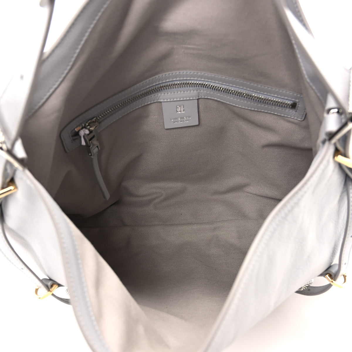 Calfskin Medium Voyou Bag Light Grey
