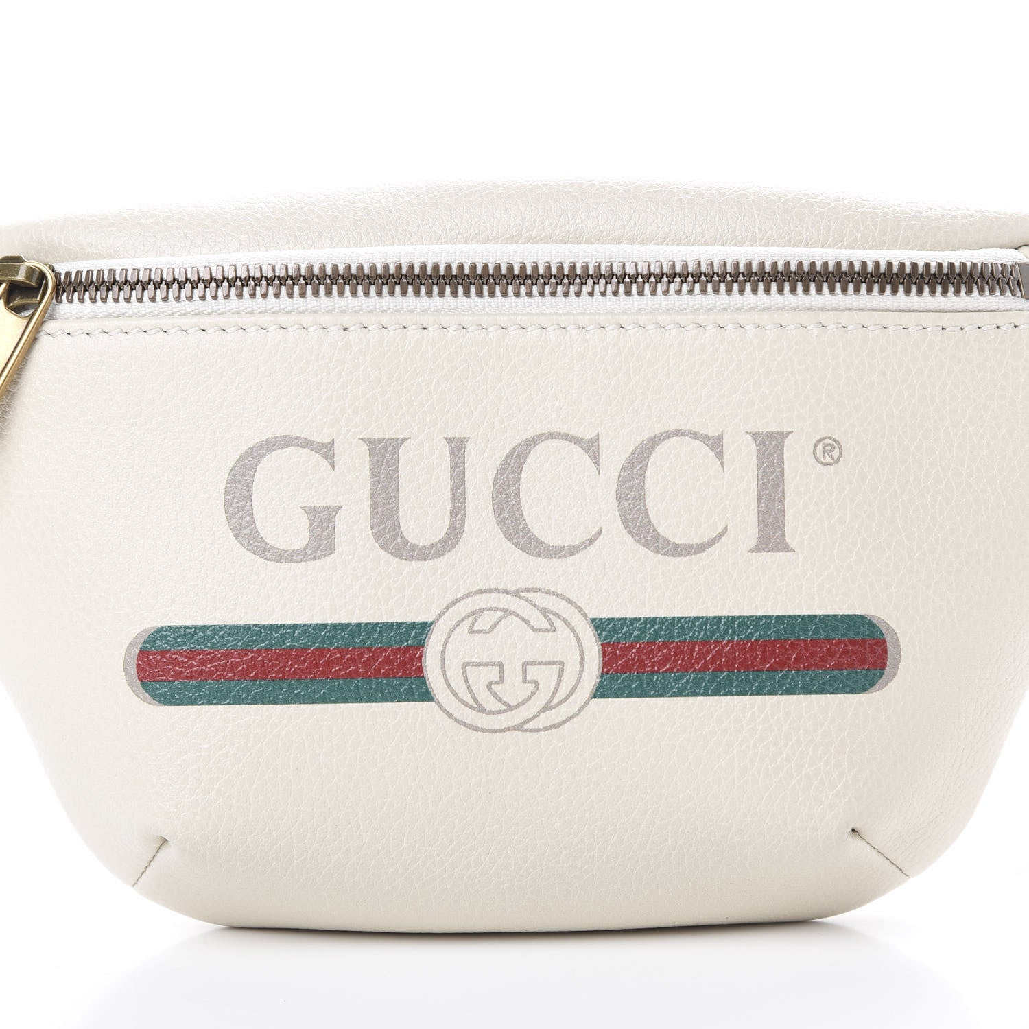 Gucci Grained Calfskin Small Logo Belt Bag White 7 of 9