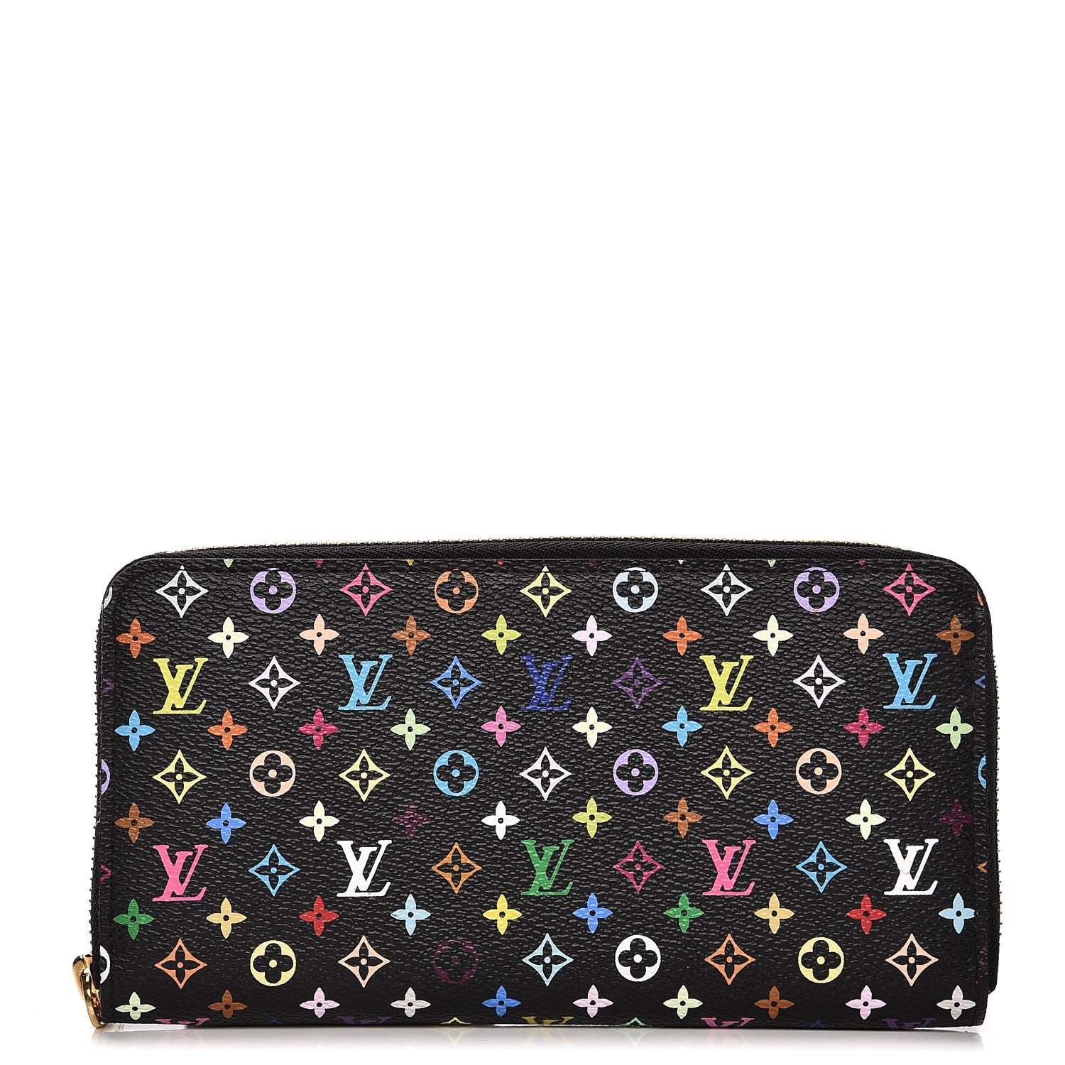 Louis Vuitton Monogram Multicolor Zippy Wallet Black Grenade 1 of 7