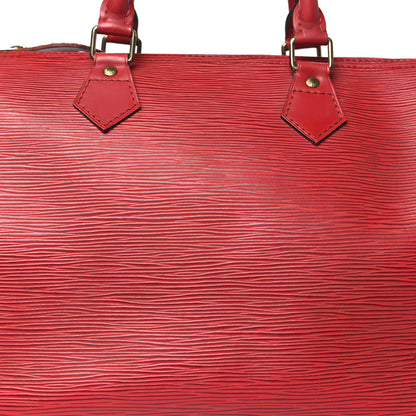Louis Vuitton Epi Speedy 30 Castillan Red 6 of 8