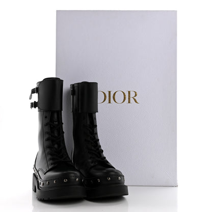 Christian Dior Calfskin Diorquake 25mm Combat Boots 38 Black 9 of 9