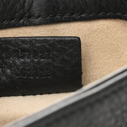 Gucci Pebbled Calfskin Small 1973 Chain Shoulder Bag Black 7 of 10