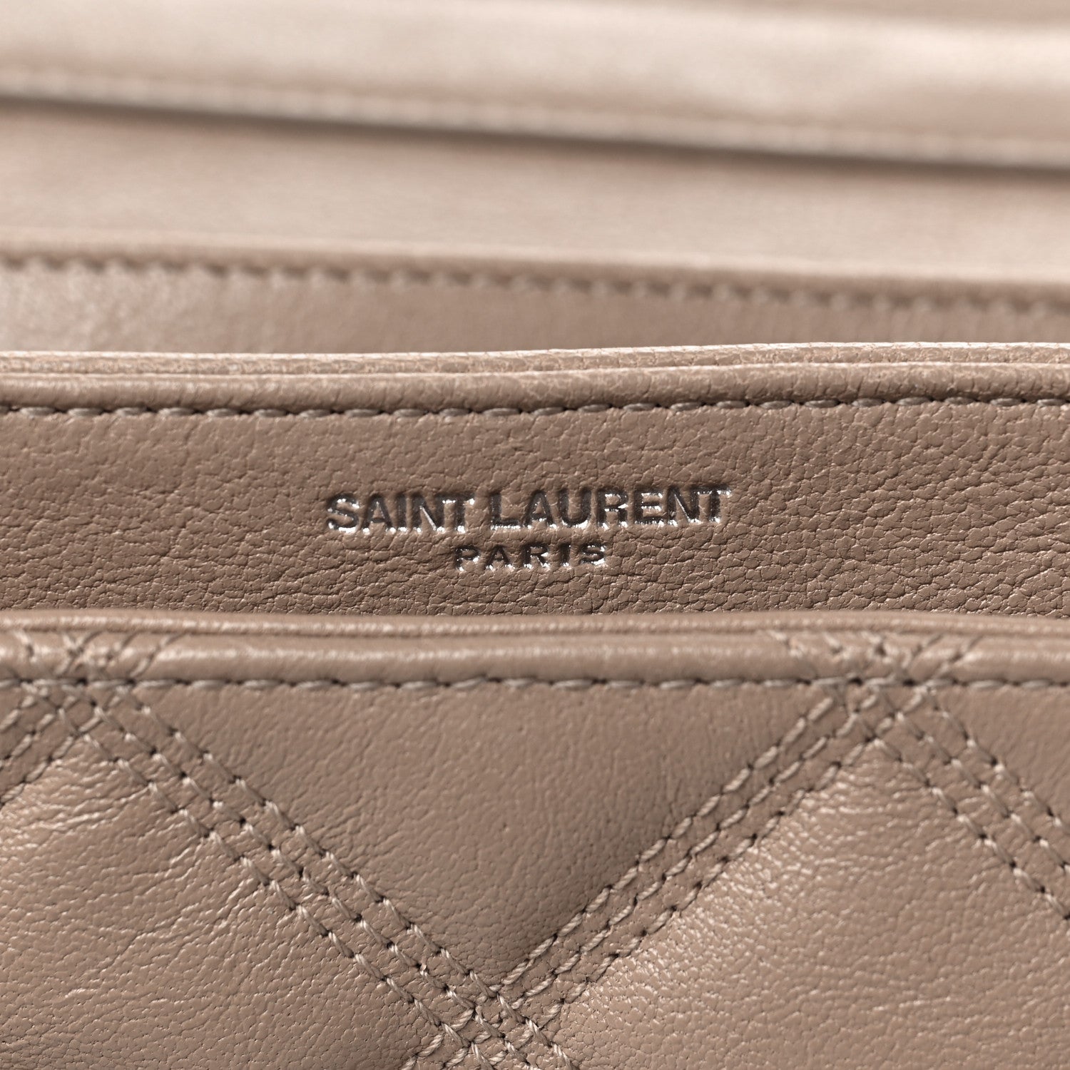 Saint Laurent Lambskin Quilted Small Becky Chain Bag Gold Sand 7 of 9