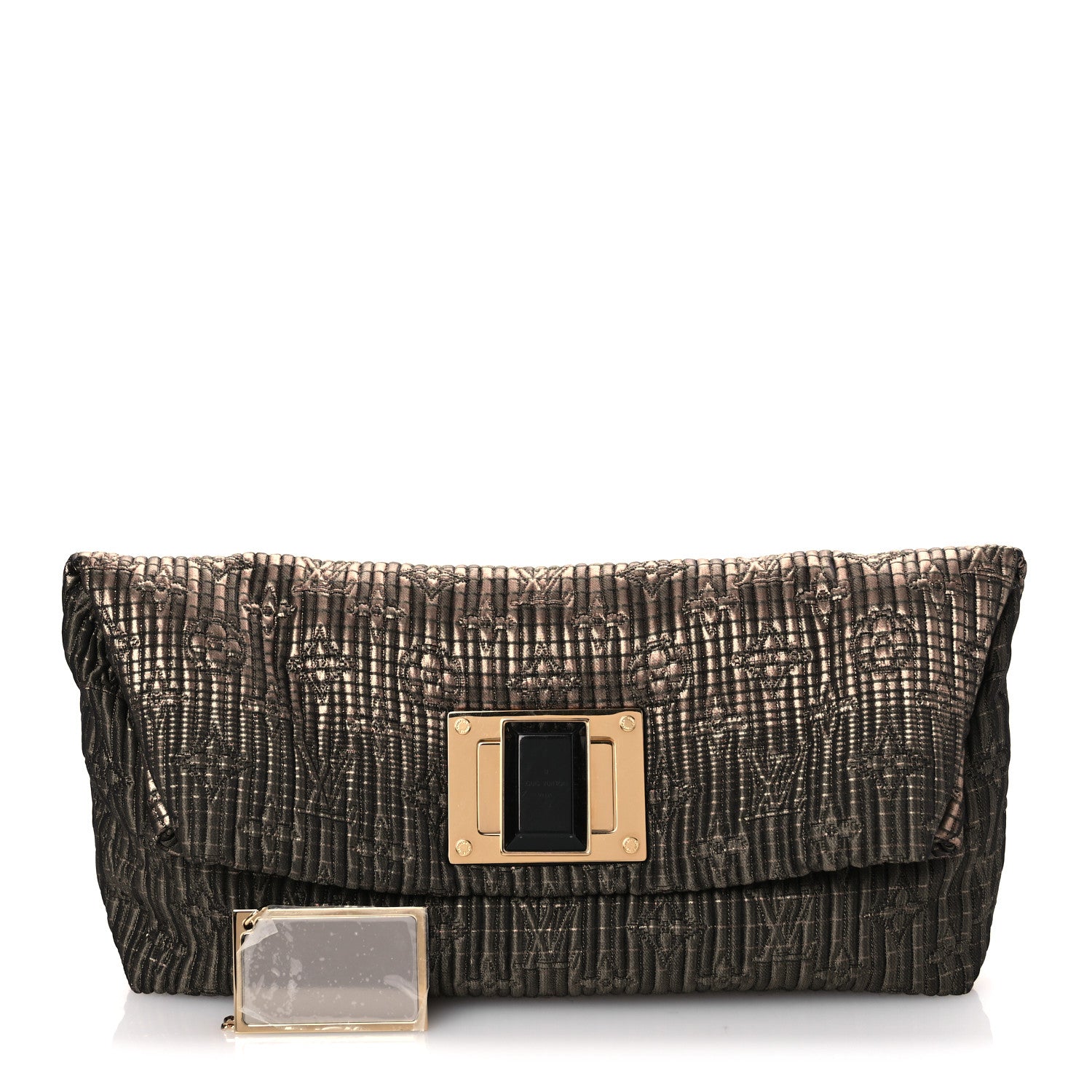 Louis Vuitton Jacquard Quilted Monogram Altair Clutch Bronze 3 of 13