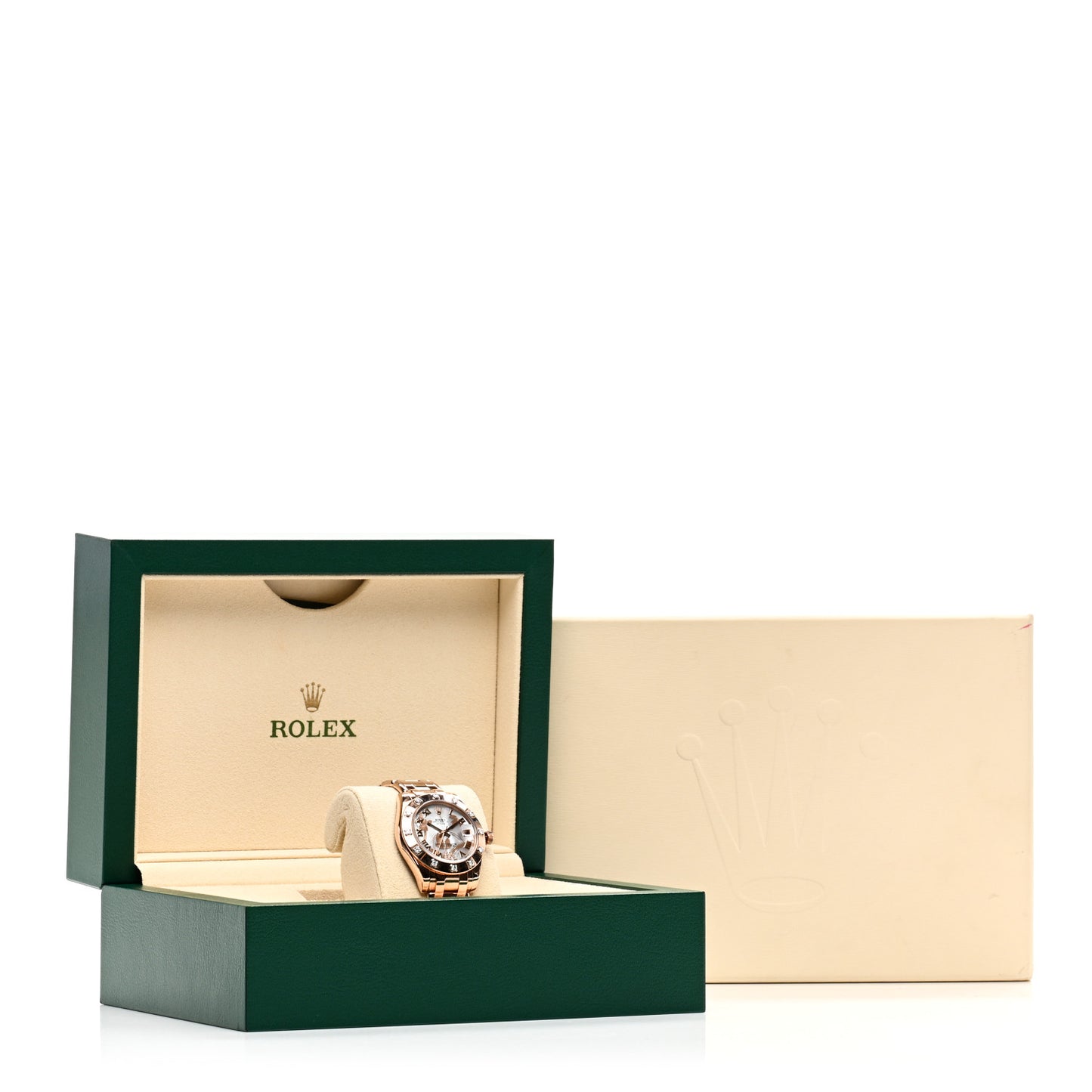 18K Everose Gold Diamond Mother of Pearl 34mm Pearlmaster Datejust Watch Goldust Dream 81315