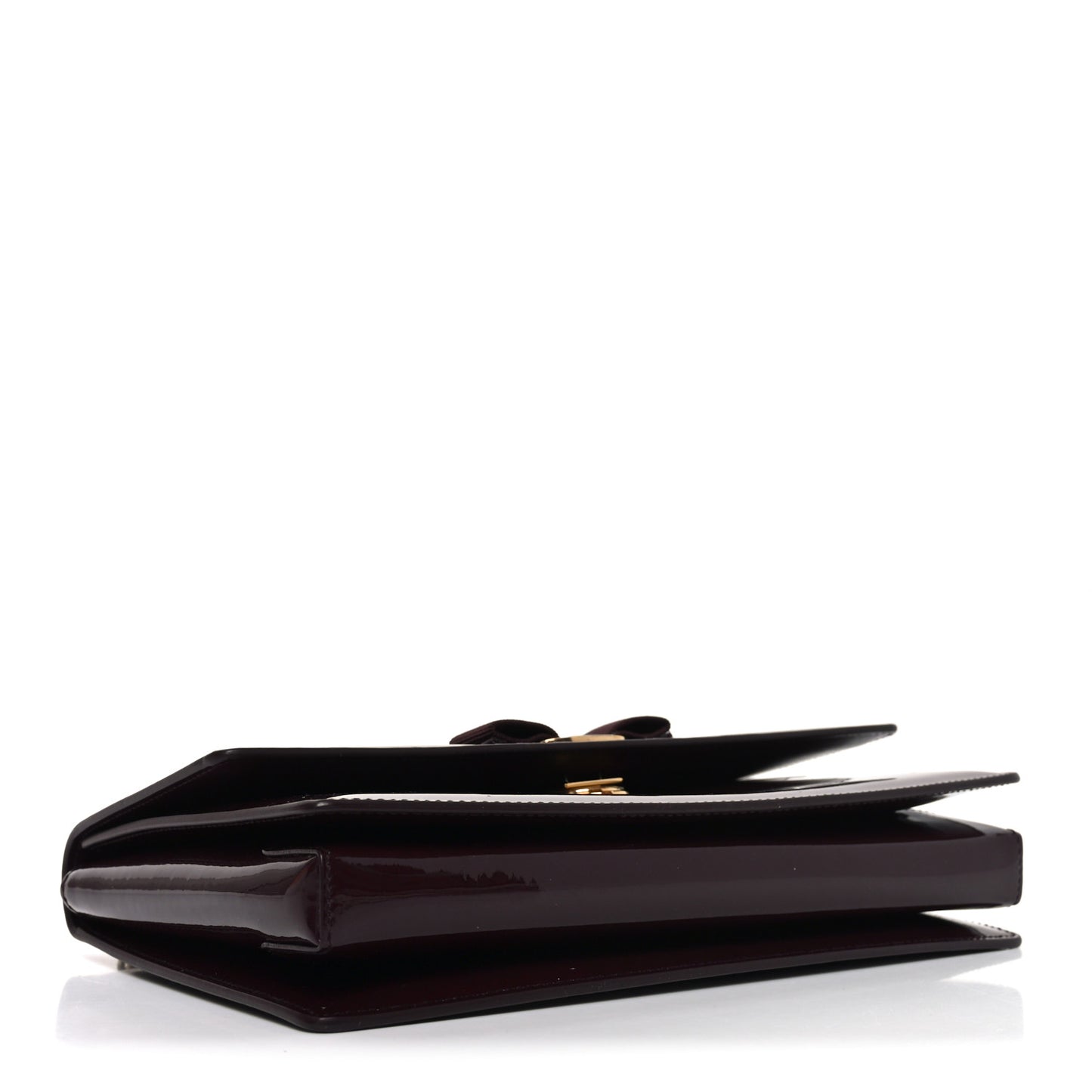 Patent Ginny Vara Bow Shoulder Bag Rouge Black
