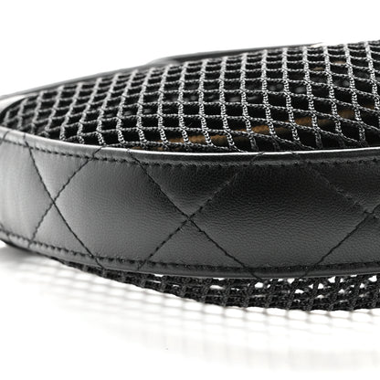 Chanel Mesh Shiny Lambskin Pouch Hobo Black 8 of 10