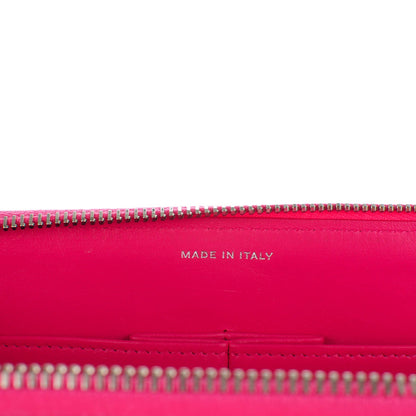 Chanel Lambskin Quilted Zipped Clutch Dark Pink 7 of 8