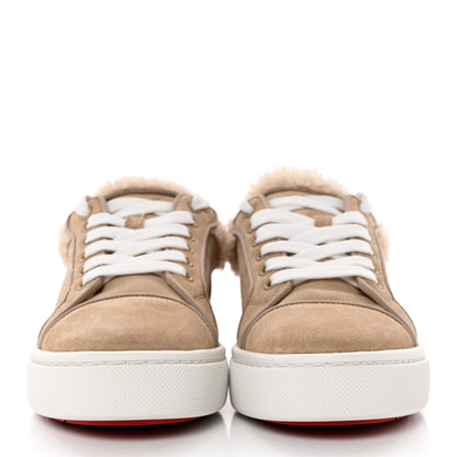 Christian Louboutin Suede Shearling Fun Vierissima Flat Sneakers 37 Atlas 37 2 of 11
