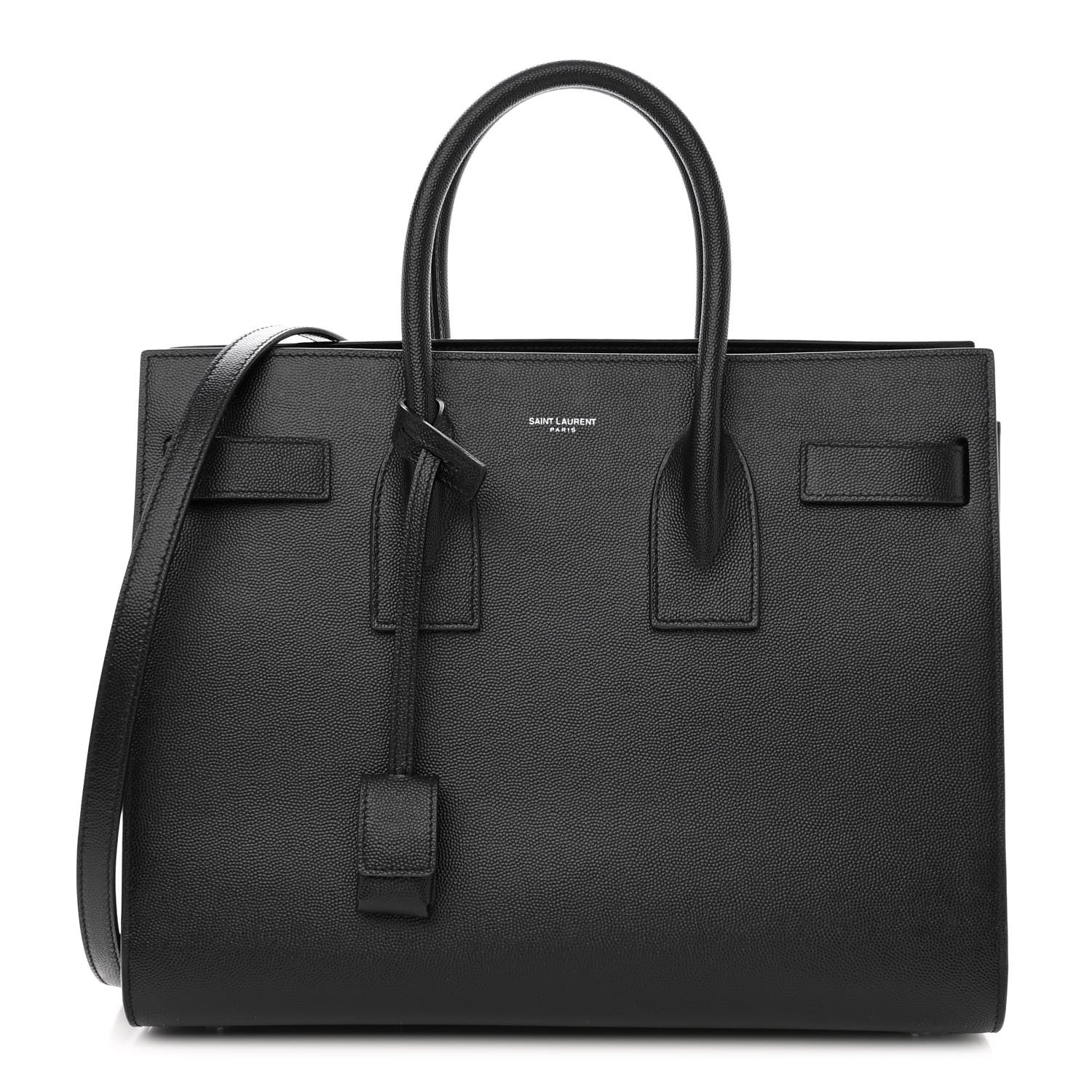 Saint Laurent Grained Calfskin Small Sac De Jour Black 1 of 10