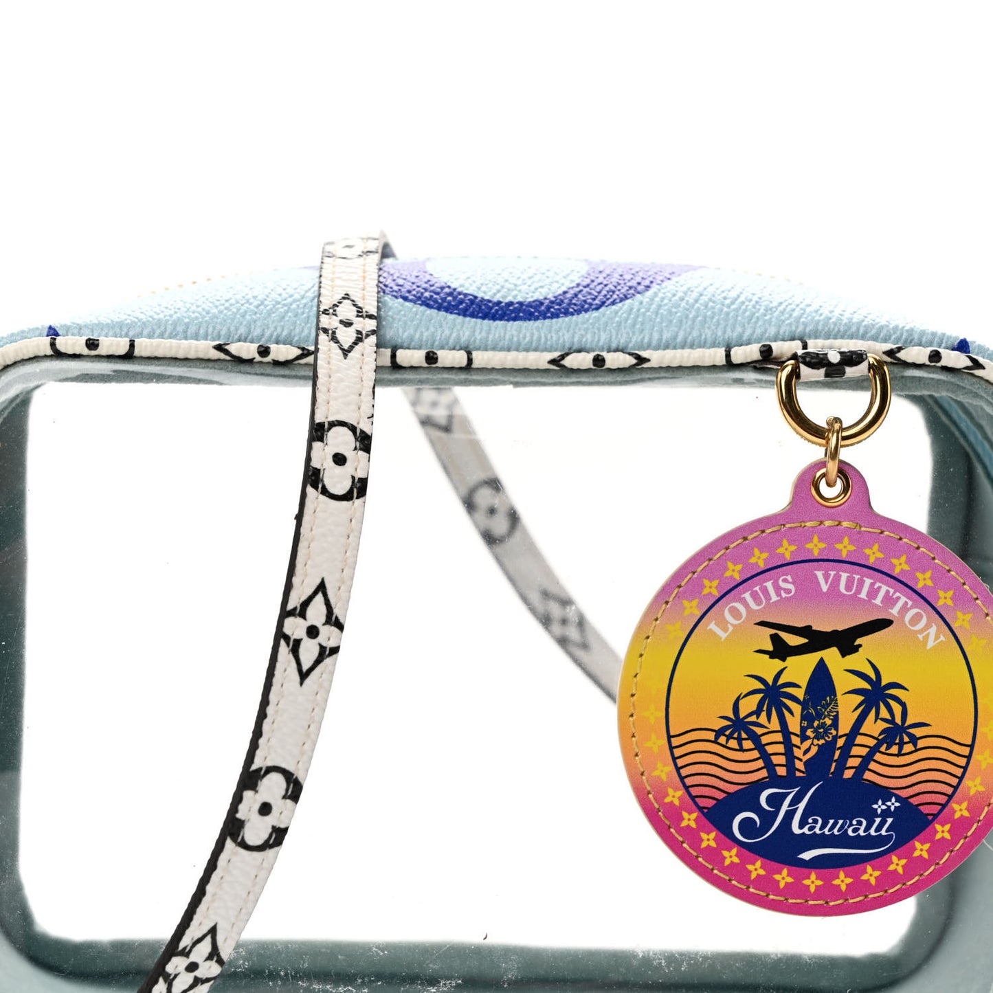 Monogram Giant Hawaii Beach Pouch Blue