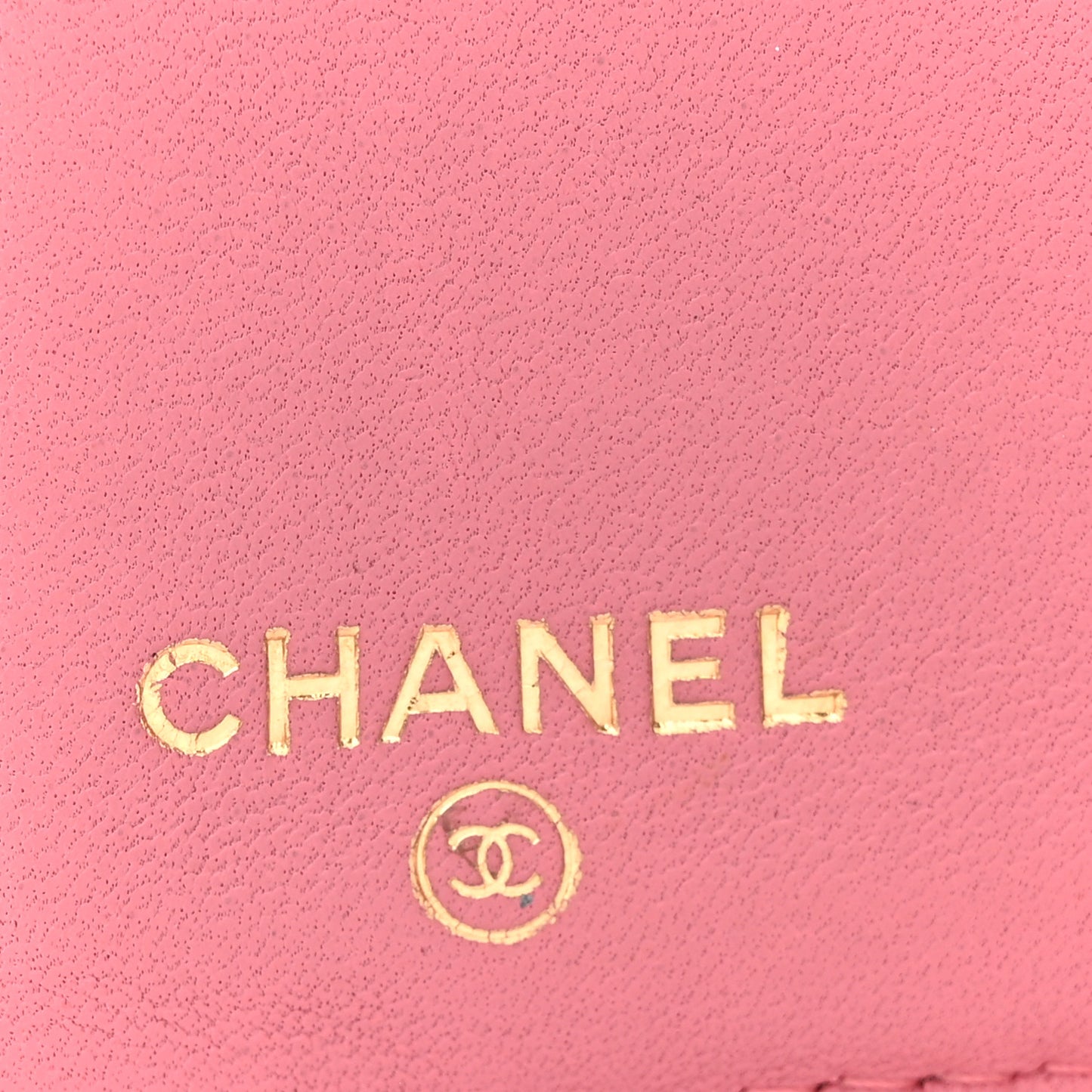 Calfskin Quilted Zip Around Bifold Wallet Pink