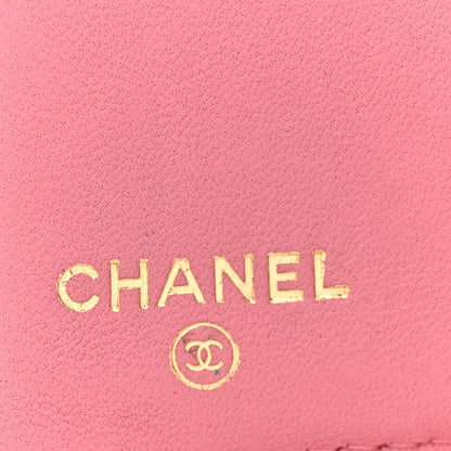 Chanel Calfskin Quilted Zip Around Bifold Wallet Pink 7 of 15