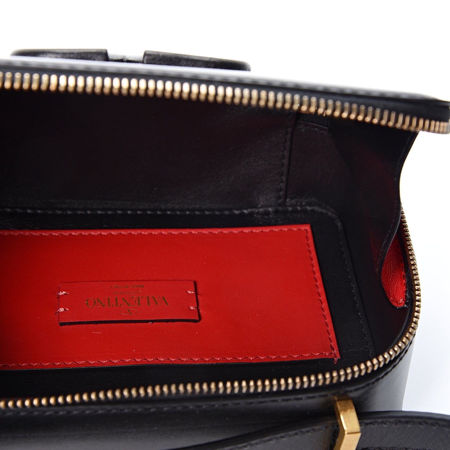 Smooth Calfskin VSling Crossbody Bag Black