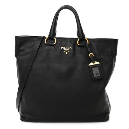 Prada Soft Calf Shopping Tote Black 1 of 15