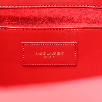Saint Laurent Calfskin Monogram Cassandre Clutch Rouge Orient 6 of 12