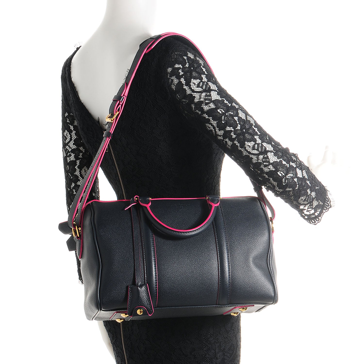 Louis Vuitton Veau Cachemire SC Bag PM Cobalt Fuchsia 2 of 8