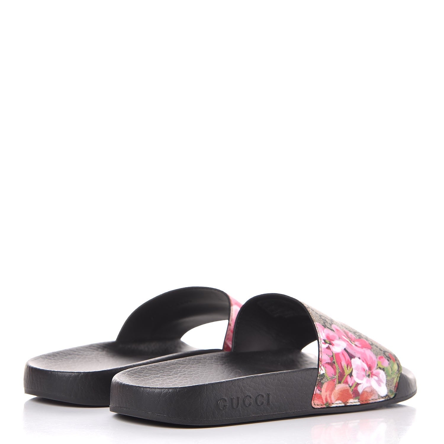Gucci GG Supreme Monogram Blooms Slide Sandals 37 Beige Multicolor 4 of 10