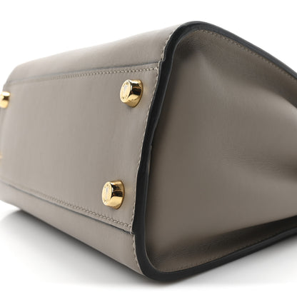 Fendi Vitello Tahiti Burro Medium Peekaboo Iconic Essentially Satchel Tortora Black 9 of 9