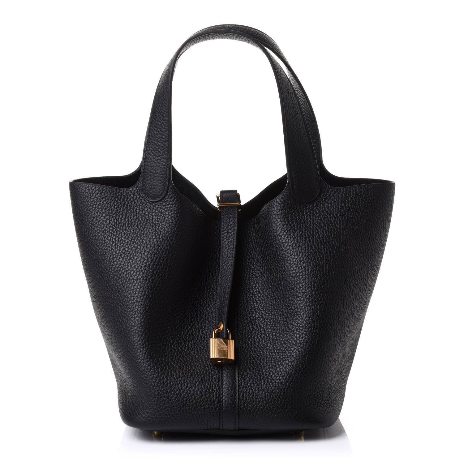 Hermes Taurillon Clemence Picotin Lock 22 MM Black 1 of 9