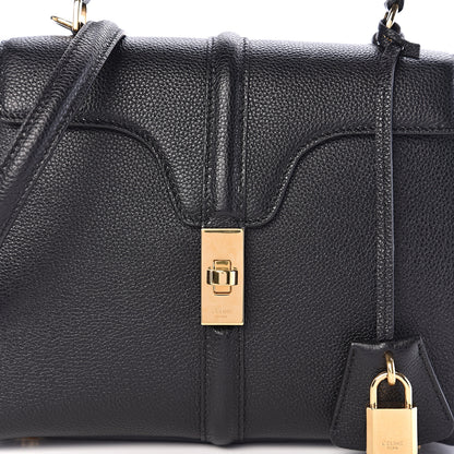 Celine Grained Calfskin Small 16 Top Handle Bag Black 9 of 9