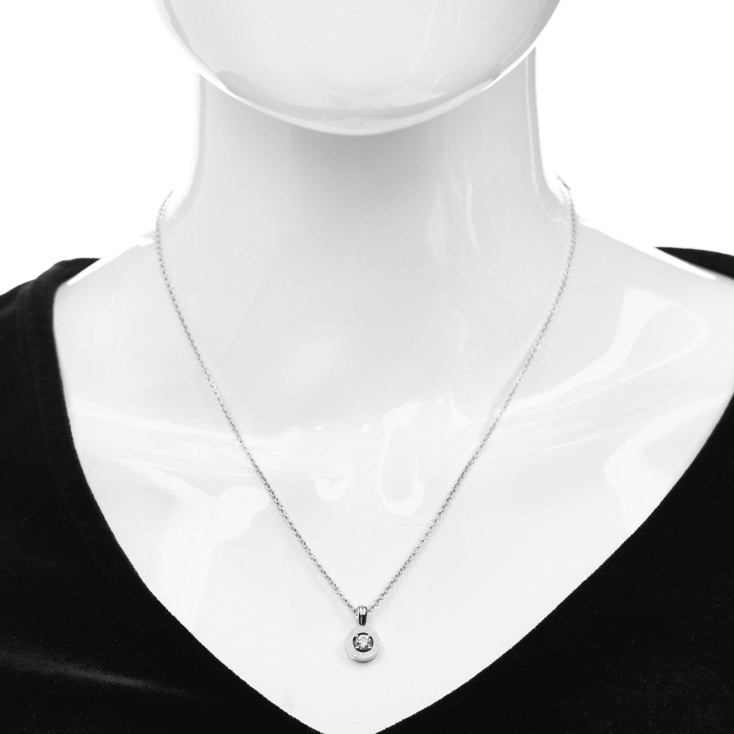Bulgari 18K White Gold Diamond .25ct BVLGARI BVLGARI Pendant Necklace 2 of 5