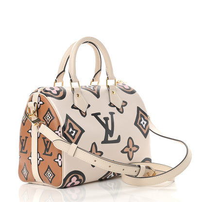 Louis Vuitton Monogram Giant Wild At Heart Speedy Bandouliere 25 Creme 3 of 10