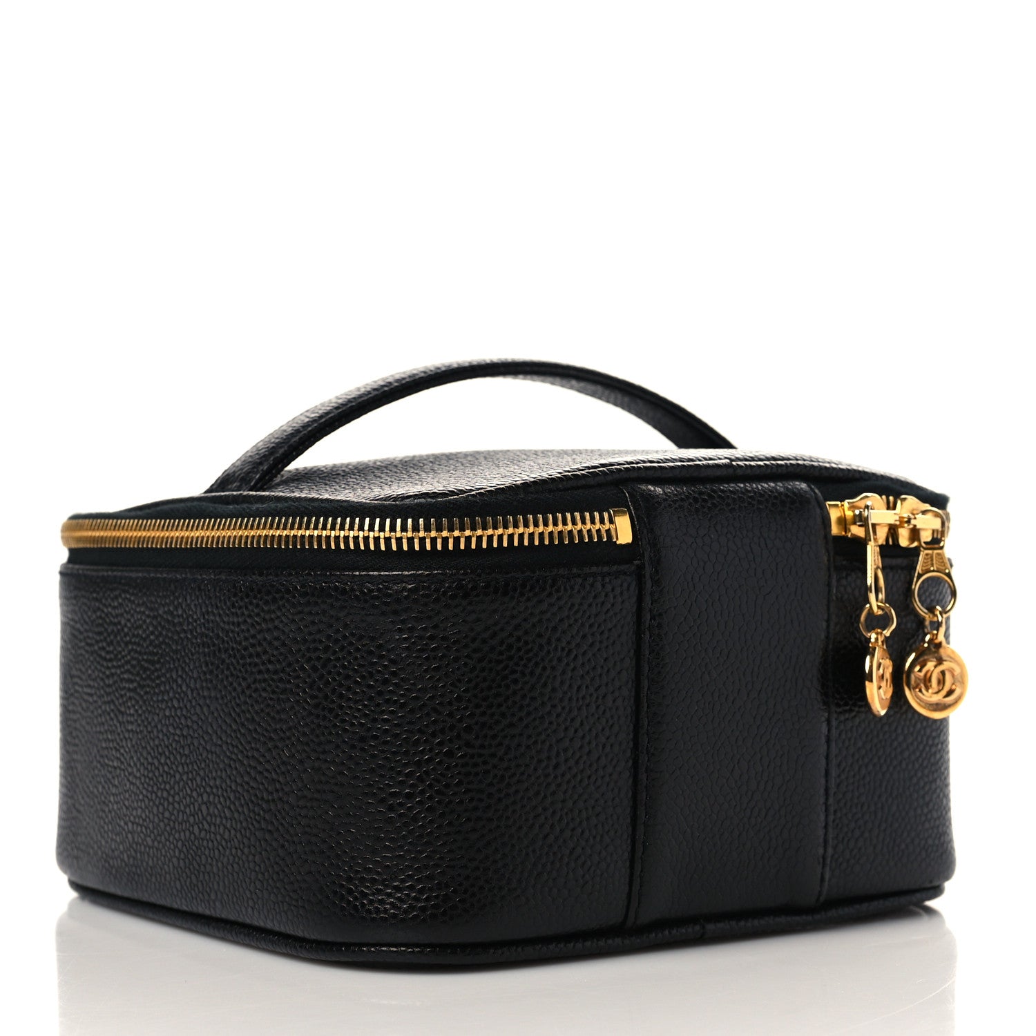Chanel Caviar CC Vanity Cosmetic Case Black 3 of 7