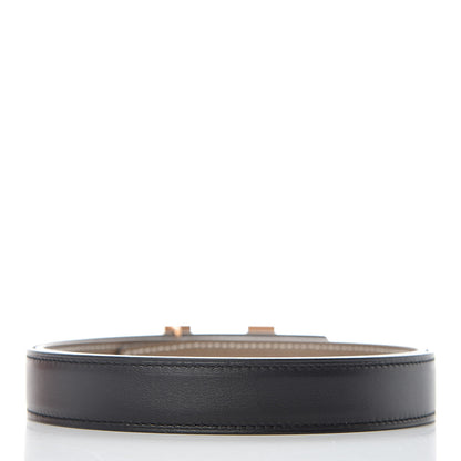 Hermes Swift Epsom 24mm Mini Constance H Belt 80 Black Etoupe 3 of 8