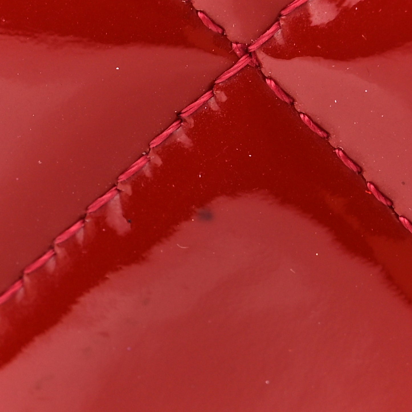 Patent Quilted Jumbo Double Flap Red