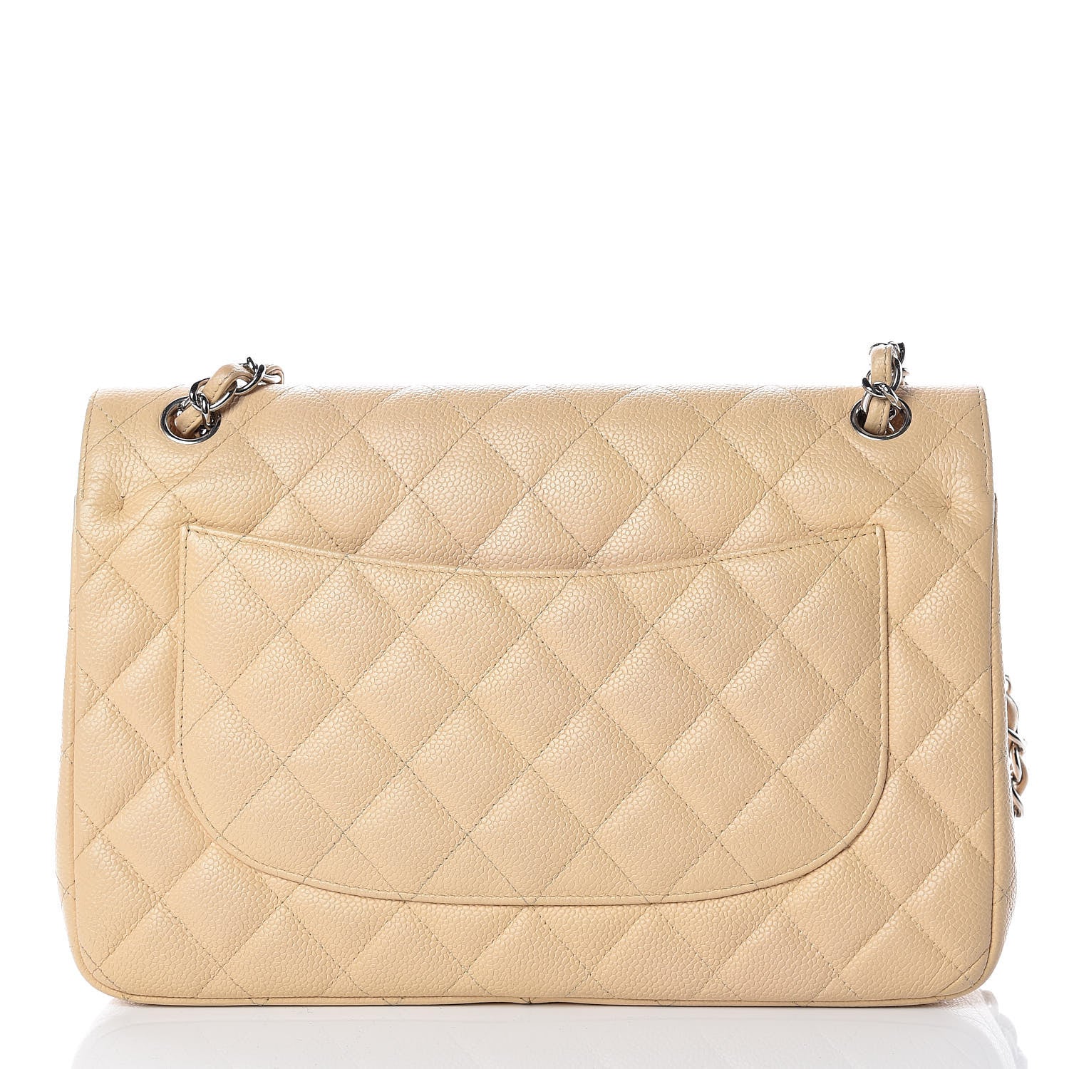 Chanel Caviar Quilted Jumbo Double Flap Beige Clair 13 of 14