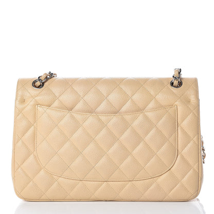 Chanel Caviar Quilted Jumbo Double Flap Beige Clair 13 of 14