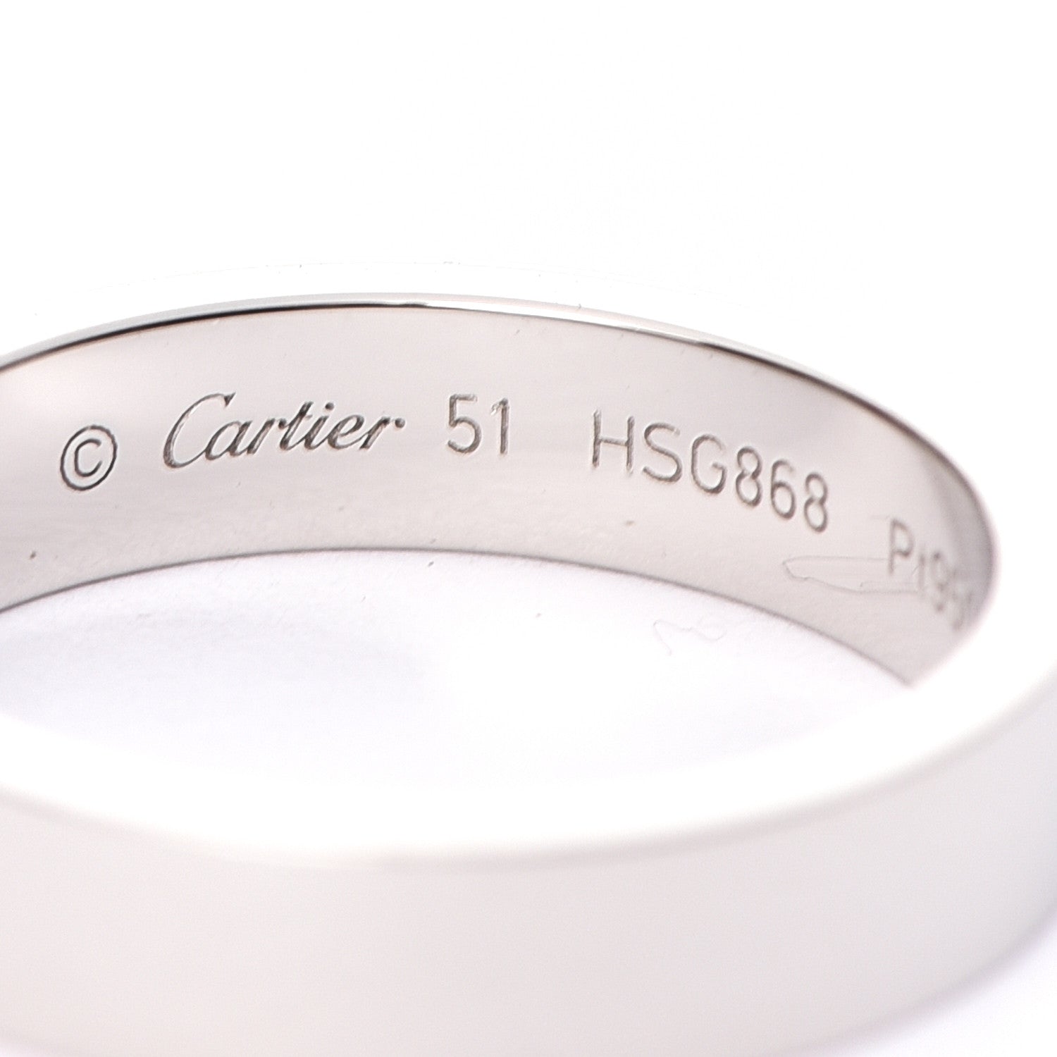 Cartier 18K White Gold 5.5mm LOVE Ring 56 7.5 9 of 11