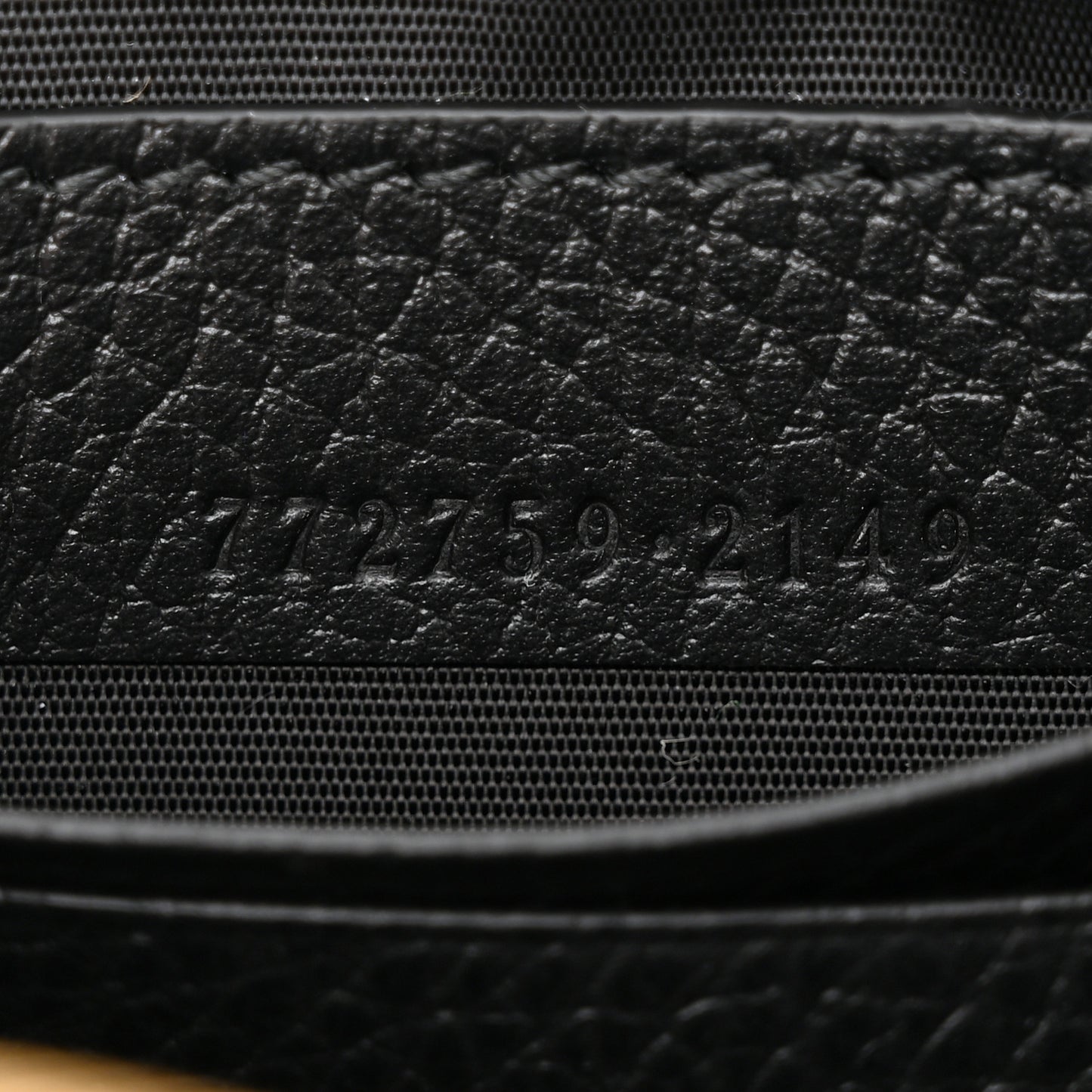 Dollar Calfskin Super Mini GG Marmont Chain Shoulder Bag Black