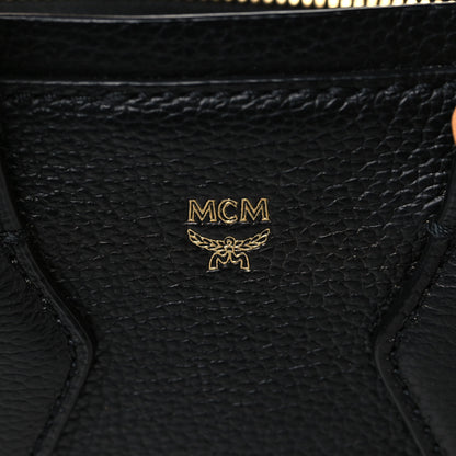 MCM Grained Calfskin Mini Milla Tote Black 6 of 10