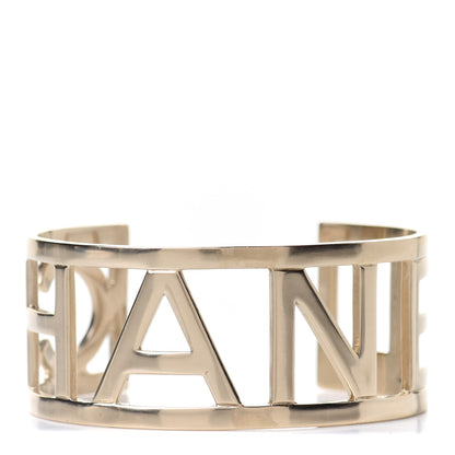 Chanel Metal Logo Cuff Gold 1 of 4