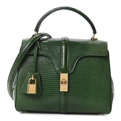 Celine Lizard Small 16 Top Handle Bag Green 1 of 10