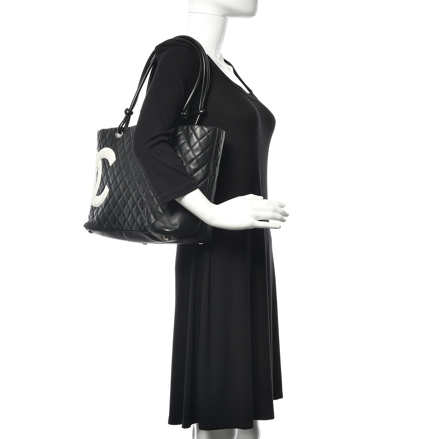Chanel Calfskin Quilted Large Cambon Tote Black 2 of 10